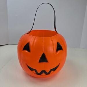 Vintage Empire Jack O Lantern Pumpkin Candy Bucket Trick Or Treat 7" Pail